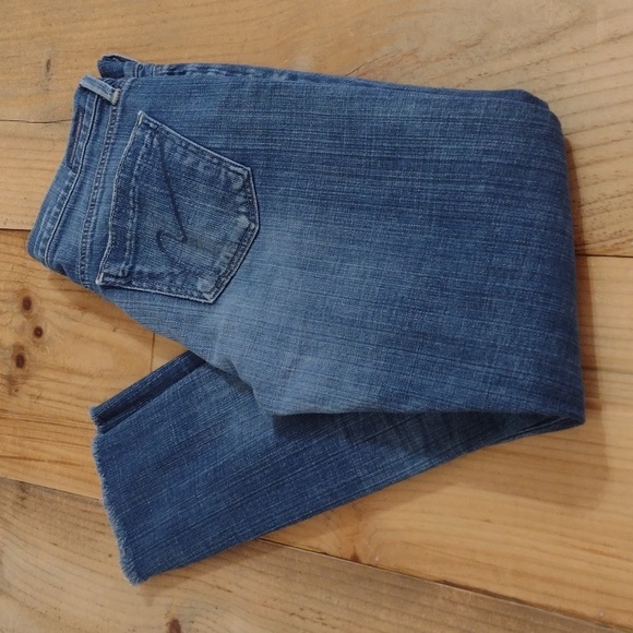 Citizens of Humanity Avedon Low Rise Skinny Leg Ripped Knee Raw Hem Jean Size 25 - Picture 10 of 12